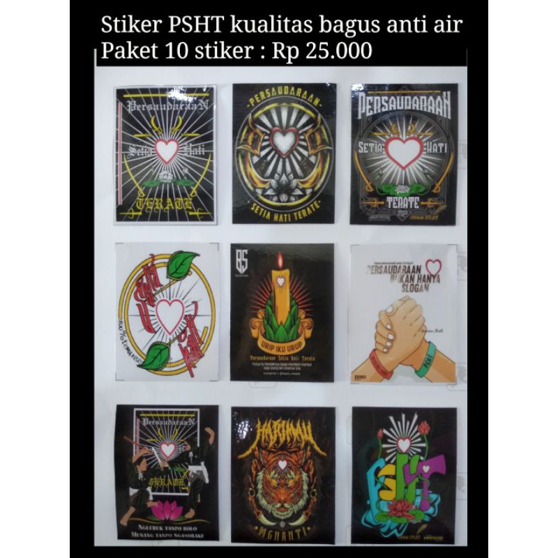 

Sticker PSHT SH Terate kualitas bagus harga 20000 dapat 10 sticker