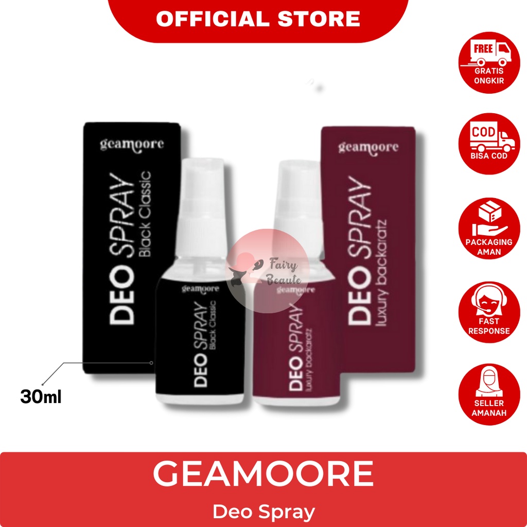 Deodorant Spray Deo Spray Geamoore With Tawas Alami 30 ml Pencerah Penghilang Bau Badan Obat Ketiak 