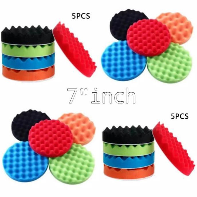 Busa Poles Mobil 7"inch 5 pcs / Sponge Waxing / Aksesoris Poles Body