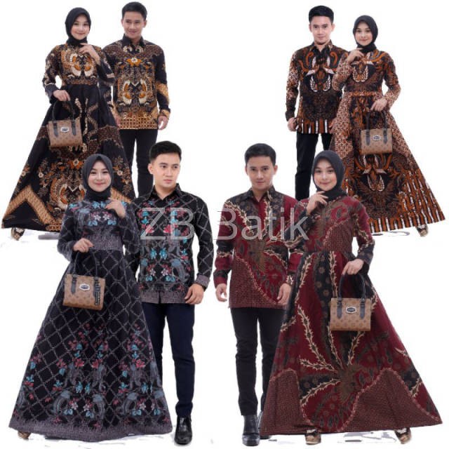 ZB Batik - Maura Couple - Sania Ruffle Batik Couple Ori Ndoro Jowi Garansi Termurah Shopee