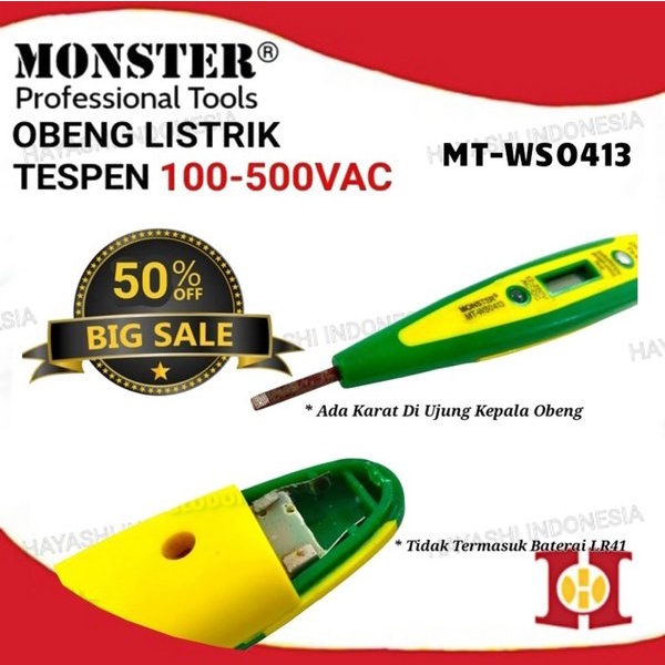 Obeng Min Tespen Listrik Digital Display Testpen AC DC 12 - 500 V Volt