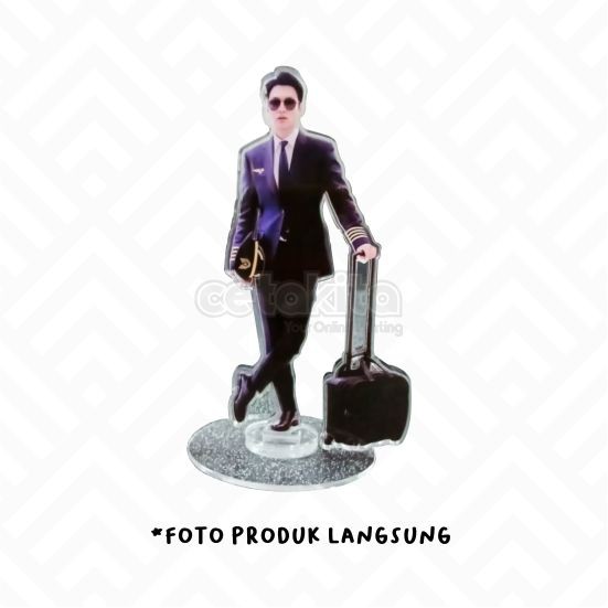 Acrylic/Akrilik Stand Action Figure Anime/Custom Desain 15 x 10cm