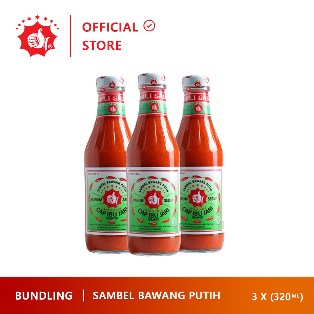 

Sambal Cap Ibu Jari Jempol Bawang Putih (Seafood) 320ml Bundling 3 botol