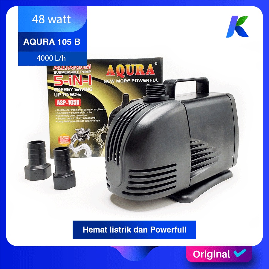 POMPA AIR CELUP AQUARIUM AQURA 105B BESAR ORIGINAL LOW WATT
