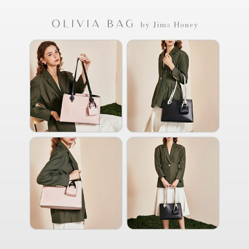 Olivia Bag Jims Honey Tas bahu Wanita Tas kerja besar Original Jims Honey Realpic cod official store