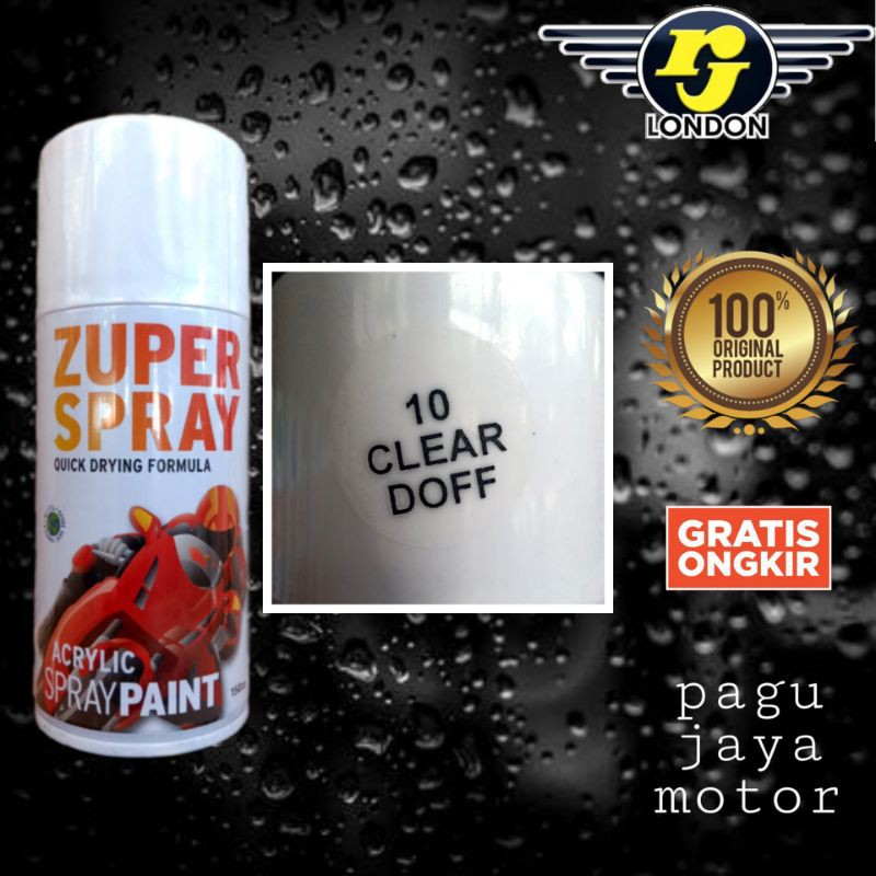 Pilok pilox 150cc zuper spray dull clear doff matte  cat semprot rj london spray paint