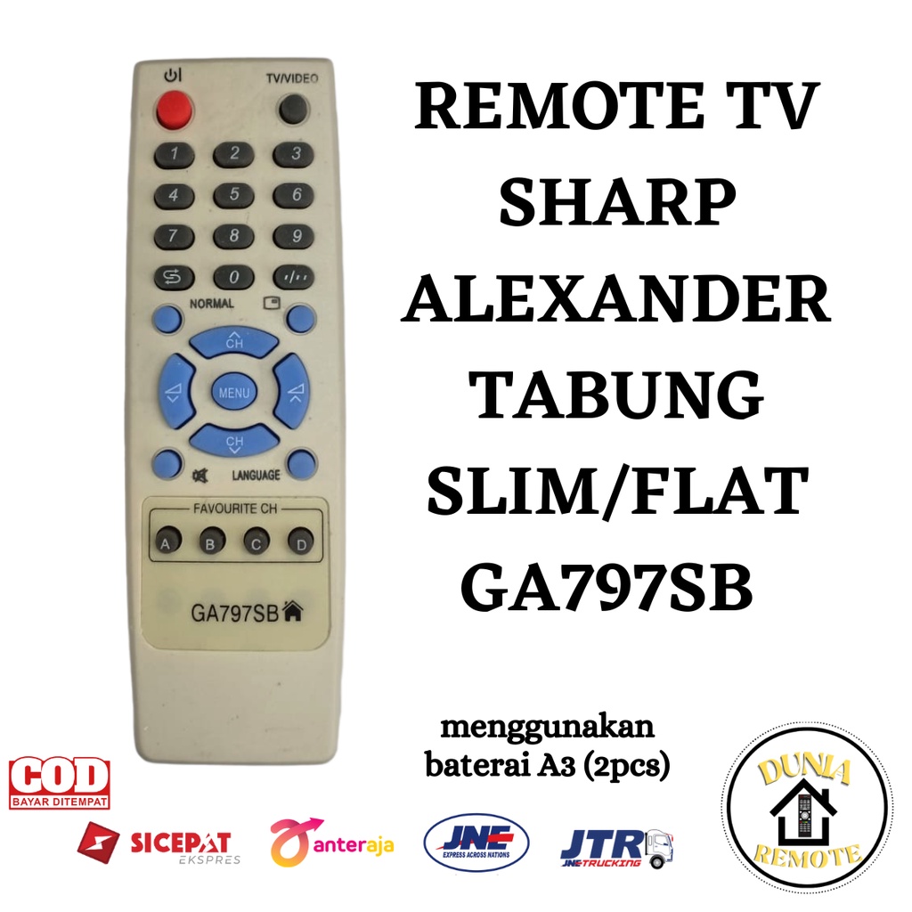 Remot Remote TV SHARP Alexander PICCOLO IIOTTO 797 tanpa setting