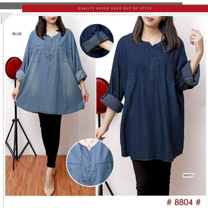 Top Hem Blouse  Lurik Garis Hijaber Keren Baju  Kuliah 