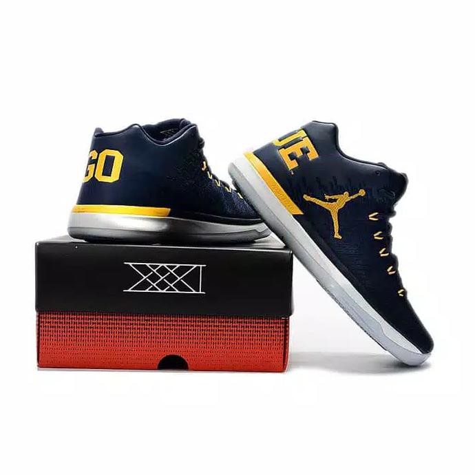 Sepatu Pria Nike Low Air Jordan 31 Navy Blue Michigan Kick Original Malikaikha