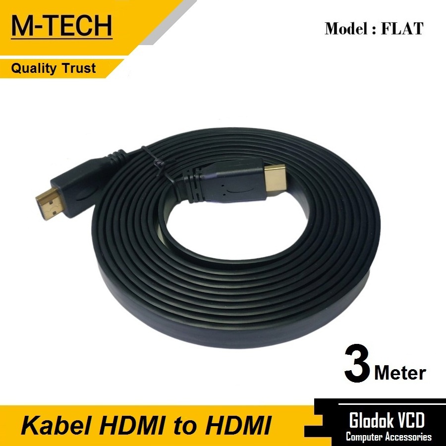 M-Tech Kabel HDMI 3M Flat