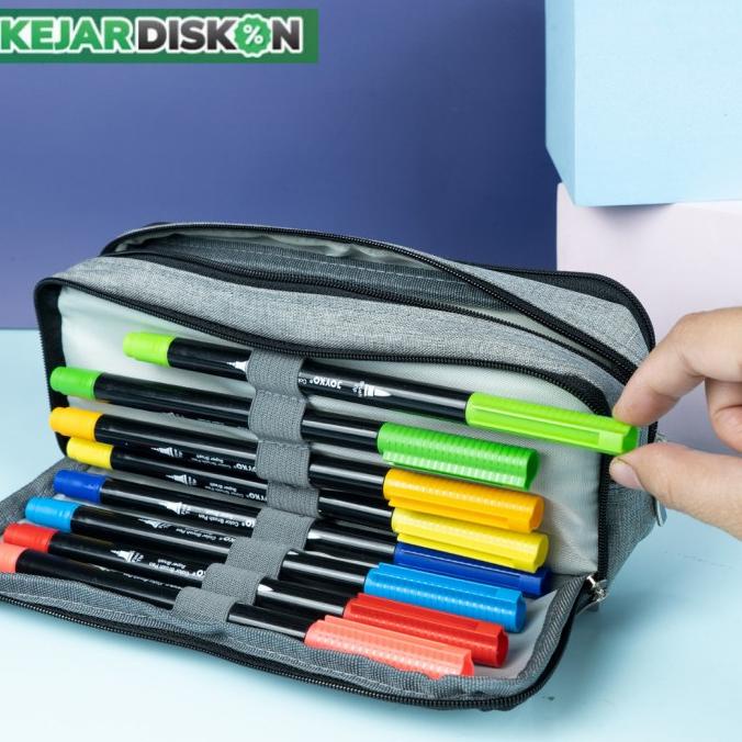 

[COD] Joyko Pencil Case / Kotak Tempat Pensil Alat Tulis Rapi Kain PC-5006 BERGARANSI Kode 921
