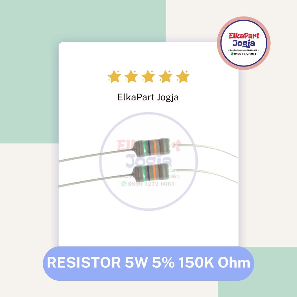 RESISTOR JAPAN 5W 5% 150K Ohm Resistor Metal Film
