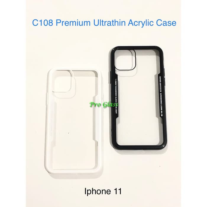 C108 Iphone 11/ Iphone 11 PRO/ Iphone 11 PRO MAX Ultrathin Glass SIlicone Premium Case Softcase