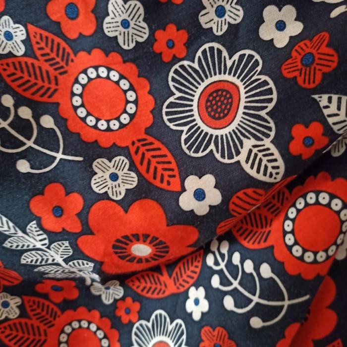 Cotton | Kain Bahan Baju Meteran Katun Rayon Motif Bunga 33 Terbaru Ready Stock