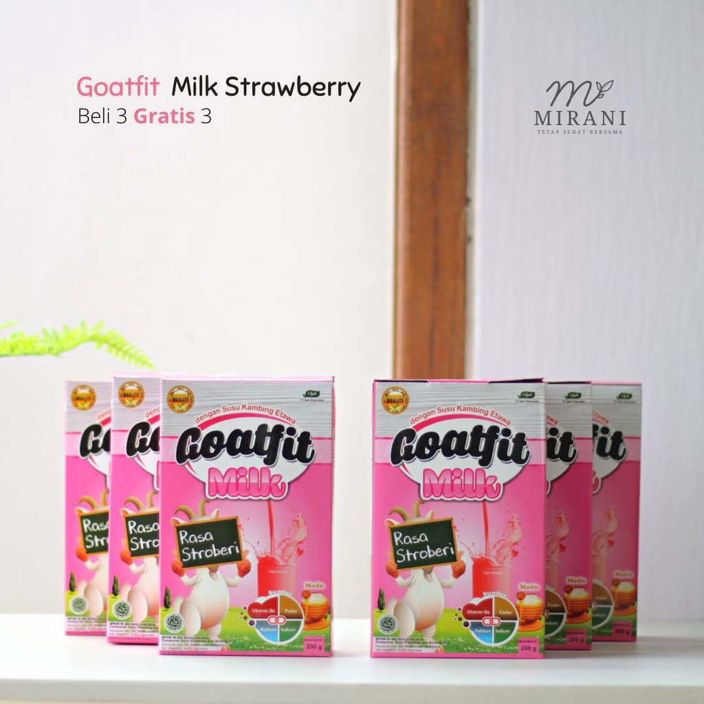 

Susu Kambing Etawa Goat Fit{6 BOX }200 gr Strawbery