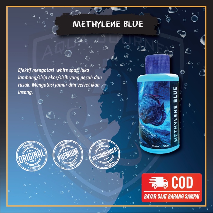 Methylene Blue 100ml Obat Biru Segala Macam Ikan Hias Aquarium