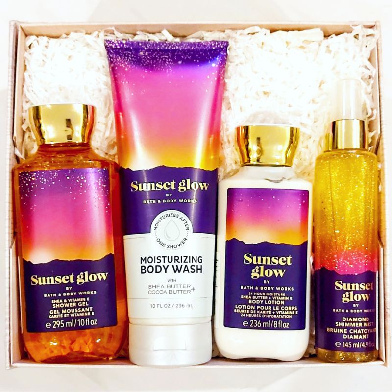 BBW SUNSET GLOW GIFT SET PAKET BATH &amp; BODY WORKS