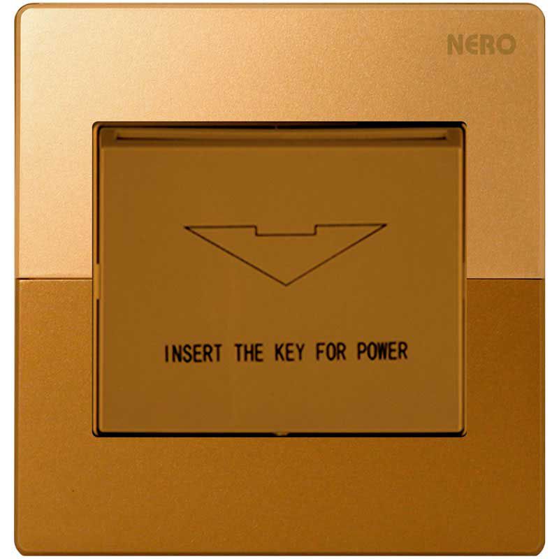 DAYTONA Z4CA-Gold Saklar Hotel Key Card Time Delay Switch NERO