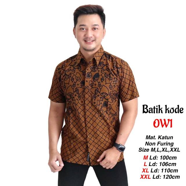 KEMEJA BATIK PRIA MURAH KODE OW1-2