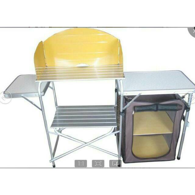 Meja dapur lipat + kabinet utk kegiatan outdoor/camping
