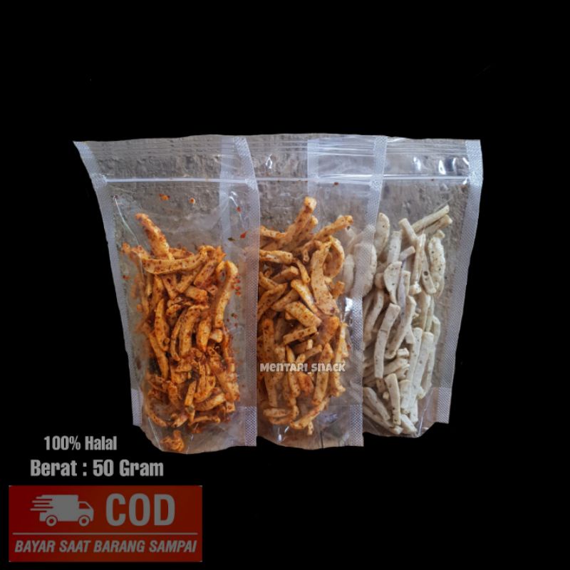 

Basreng Stik Termurah bumbu basah daun jeruk basreng pedas daun jeruk 50 Gram