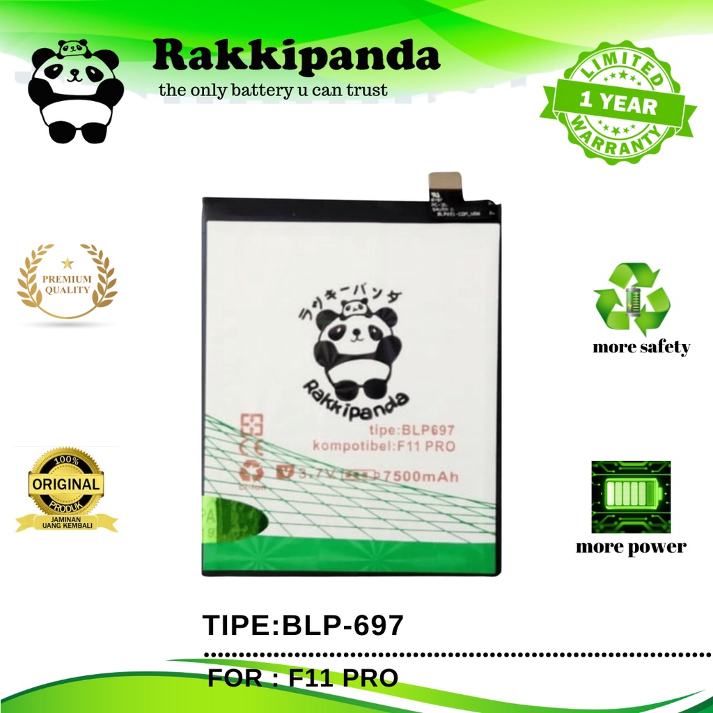 (R/K)- RakkiPanda - BLP697 BLP 697 F11 Pro Batre Batrai Baterai