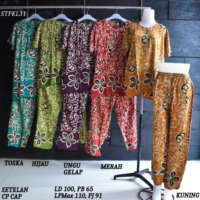 Baju Tidur Setelan Kulot Wanita Set Kulot Baju Tidur Wanita Dewasa Murah Batik Pekalongan