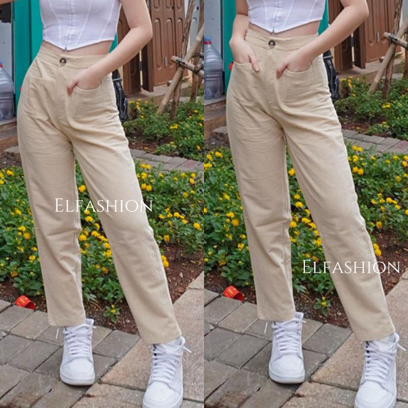 Celana Wanita Pants Kantong | Celana Pants Wanita Terbaru