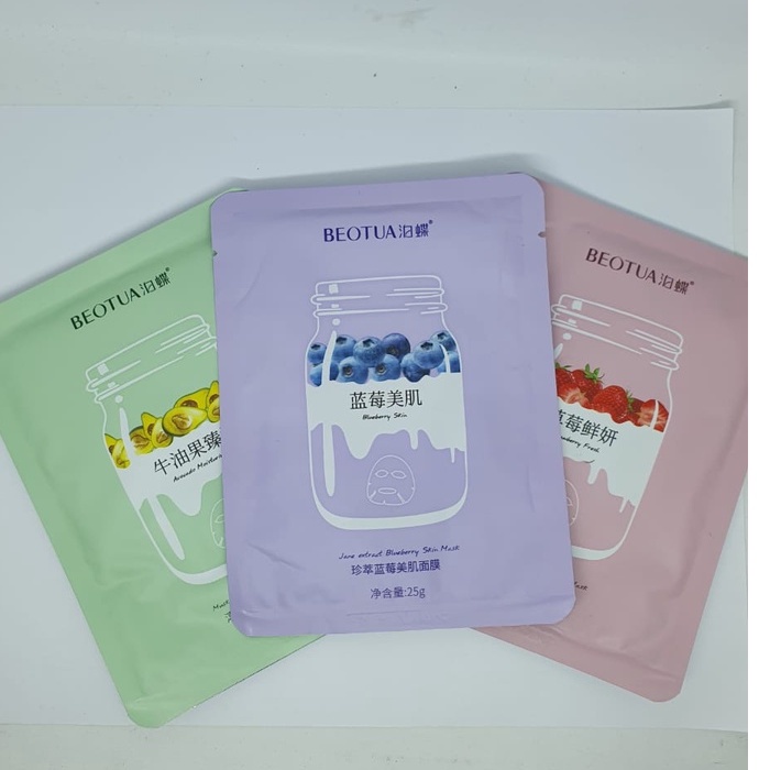 BEOTUA YOGURT FRUIT SHEET MASK MASKER WAJAH