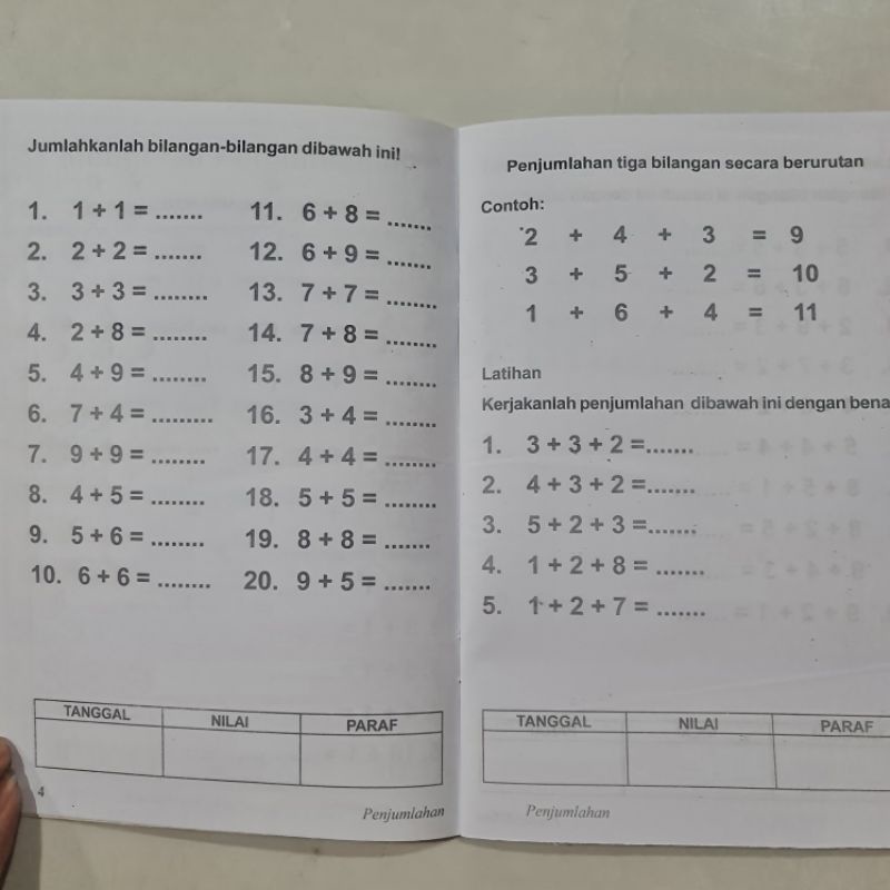 Buku Belajar Membaca Menulis Menghitung Mengenal Angka Abjad Perkalian Pembagian Untuk Anak TK dan SD Kelas 1