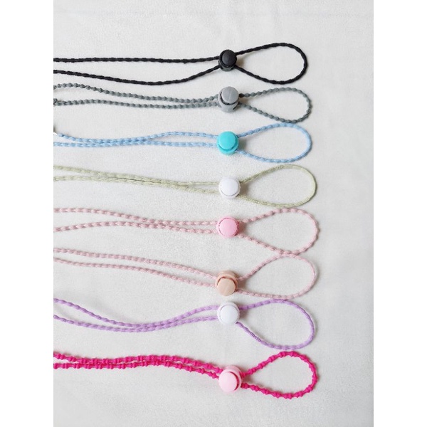 Strap Masker 2in1 Tali Curly Karakter Korea Elastis Konektor Headloop Tali Masker Kalung Masker