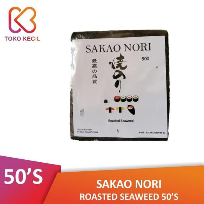 

Sakao Nori Sushi Nori Roasted Seaweed 50 Lembar