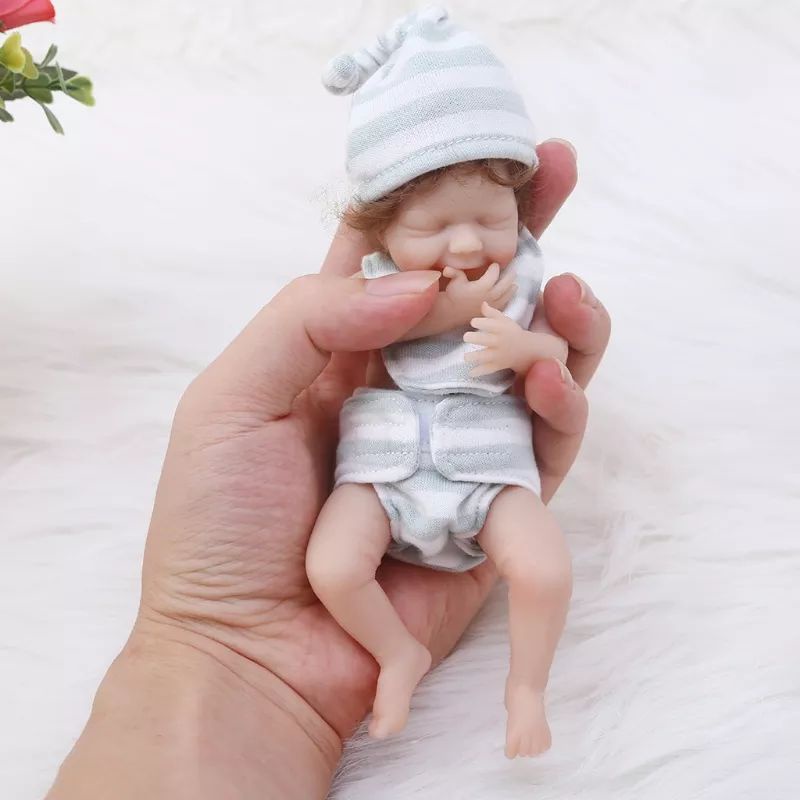 New! Miniatur Reborn Doll Boneka Mini Full Silikon Lentur Realistis