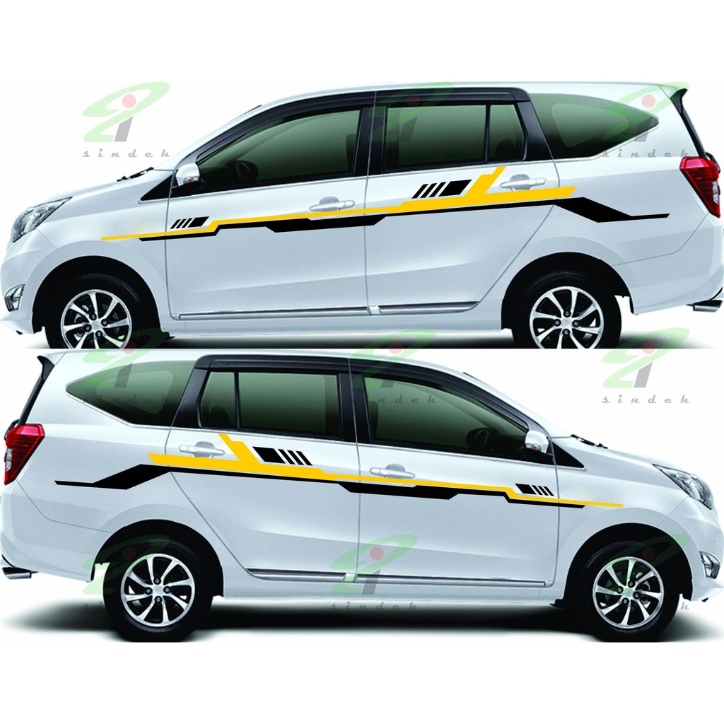 Jual Cutting Sticker Mobil Keren Ertiga Xpander Innova Crv Rush Terios Avanza Agya Stiker Mobil Striping Indonesia Shopee Indonesia