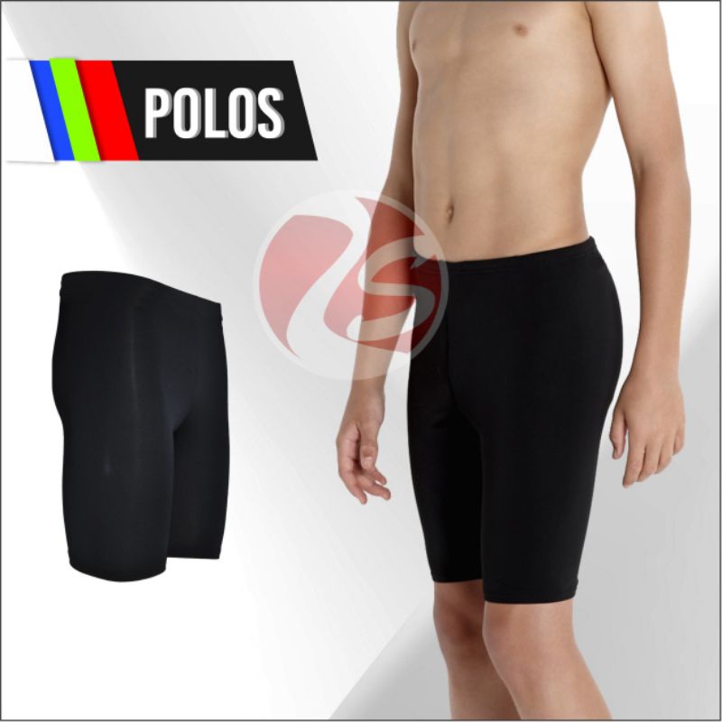 Celana renang hitam pria dewasa dan anak remaja shorts pants black diving sport swimming kids wear