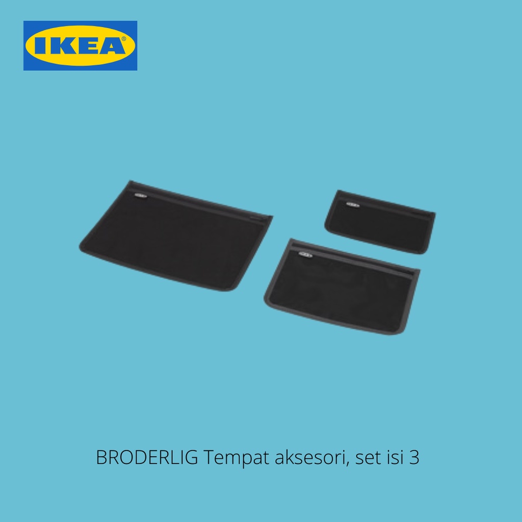 BRODERLIG Tempat aksesori, set isi 3 original IKEA