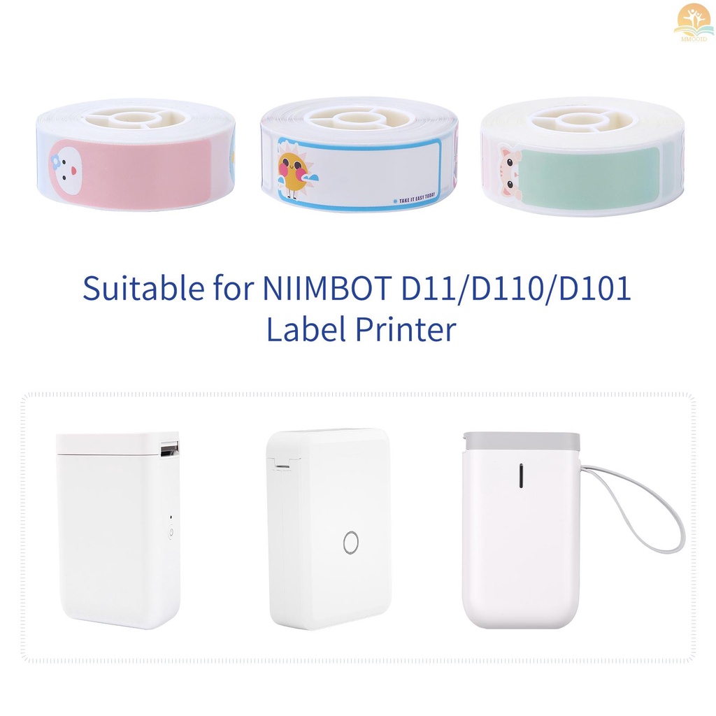 (MMOI) Niimbot Kertas Label Thermal Anti Air / Sobek 14x40mm 160 Lembar Untuk Printer D11 / D110 / D101