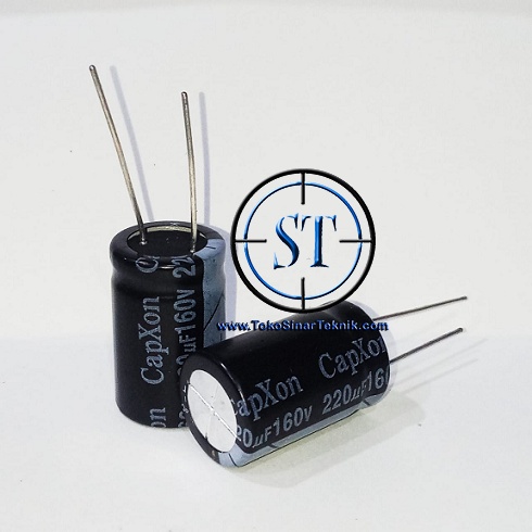 Kapasitor Elco 220uF/160V 220/160V 220uF/160 High Quality Capacitor Elko 220uf 160v 220 Mikro 160 Volt ASLI ORIGINAL ISI FULL