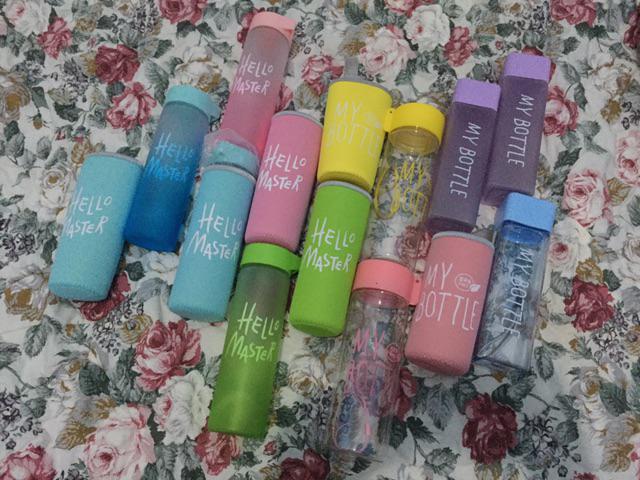 Botol Minuman Hello Master Bahan Pc Off /+ Free Bubble Warp + Free Pouch Zy Batam