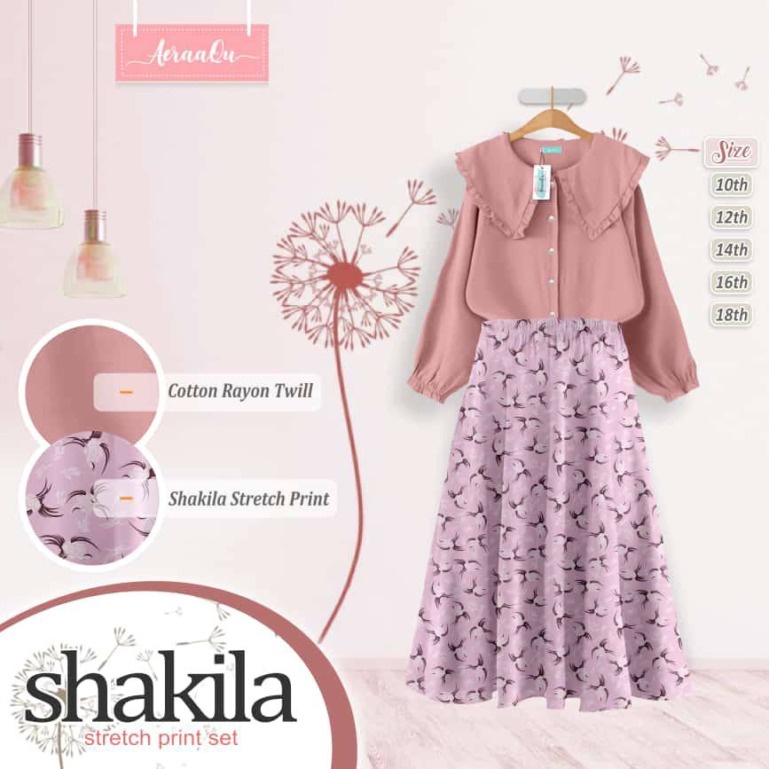 SHAKILA strech print set by Aeraaqu Batch 2