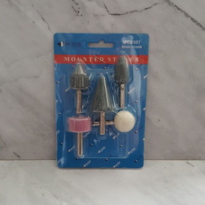 Mounted Stones 5pcs 6mm