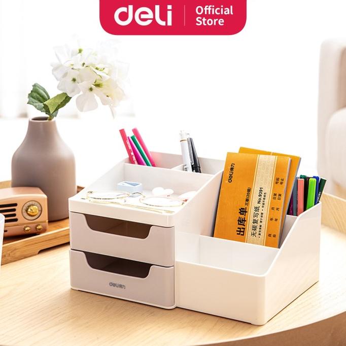 

HOT PROMO Deli Desk Organizer Business Style Laci Kotak Penyimpanan Barang 8900