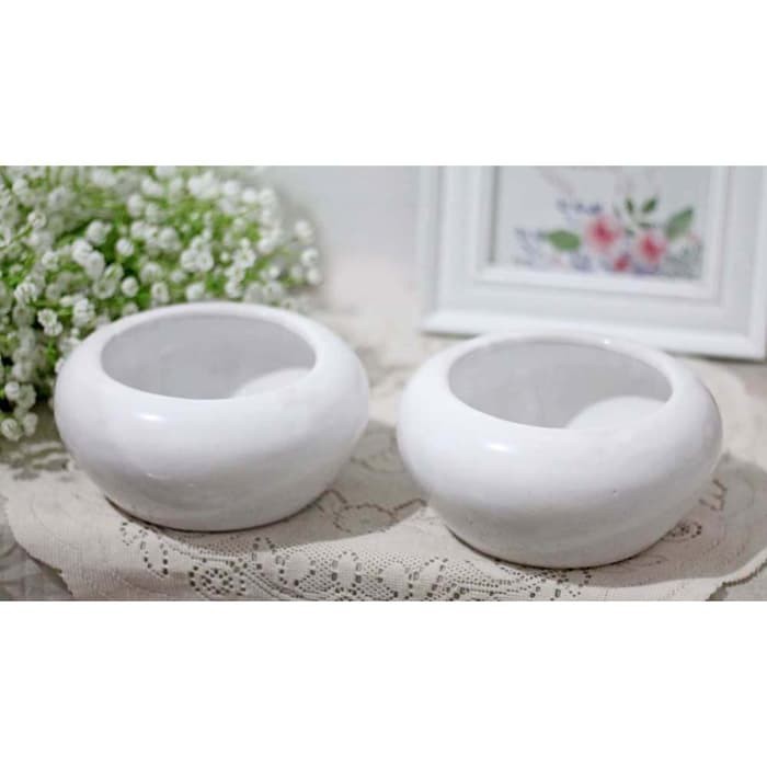 1 SET ISI 2 vas bunga guci kendi keramik gucci jar jug MANGKUK 2PU060