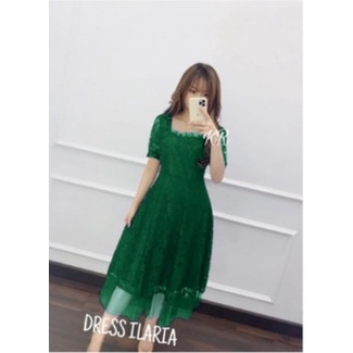 Dress Korean Style Wanita Terbaru Dress Korea Casual Dress Midi Dress Remaja Dewasa Baju Pesta natal