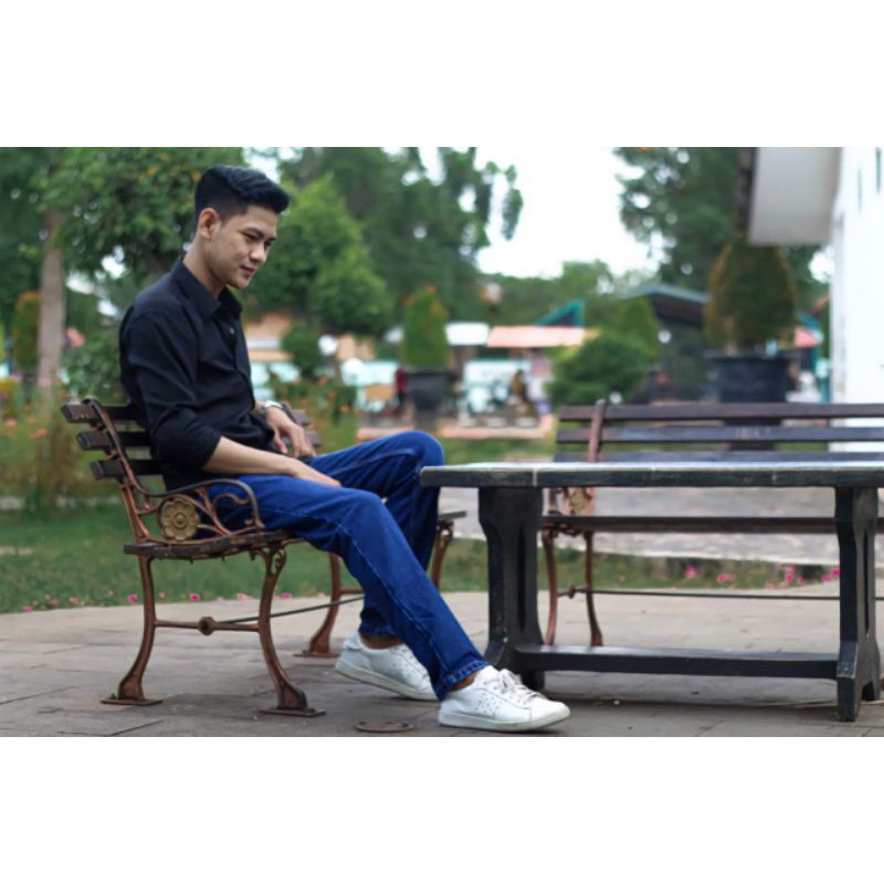 Celana Panjang Pria Jeans Yj Jeans Premium Dark Blue