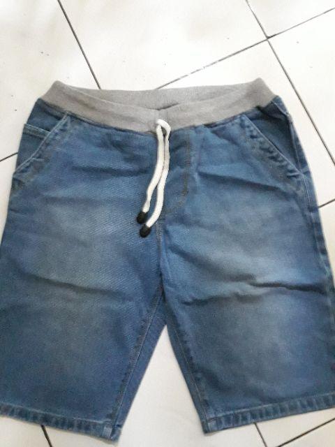  Celana  pendek  pria distro jeans  kolor  tebal melar size 27 