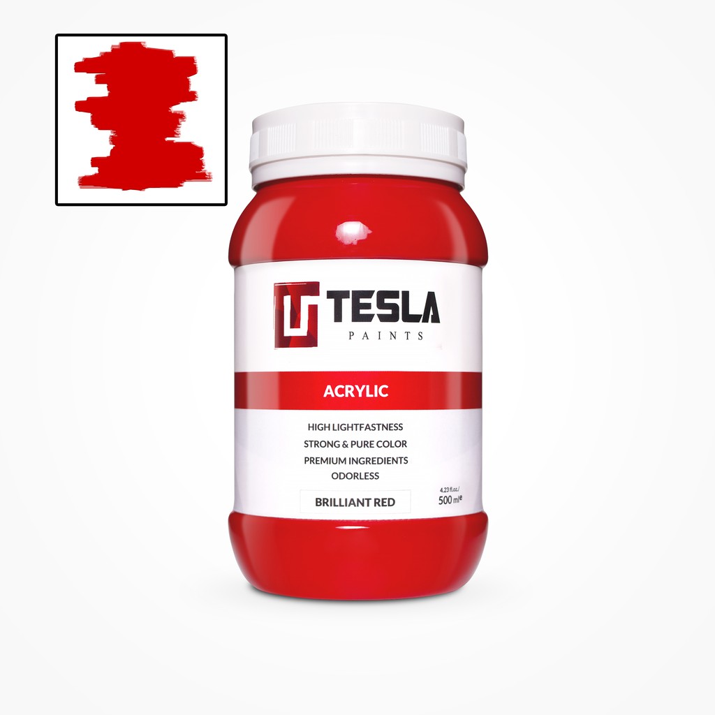

Tesla Acrylic 500 ml BRILIAN RED /CAT AKRILIK TESLA