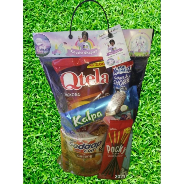 

Label Snack plastik Ulang Tahun Free Thanks Card