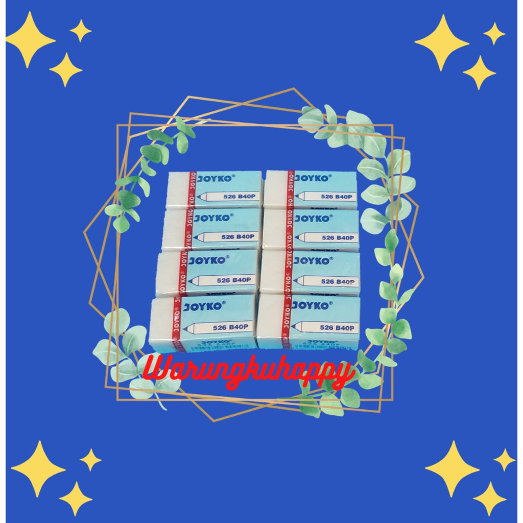 

penghapus pensil rubber eraser joyko 526 - b40p putih stip kecil 6pc murah