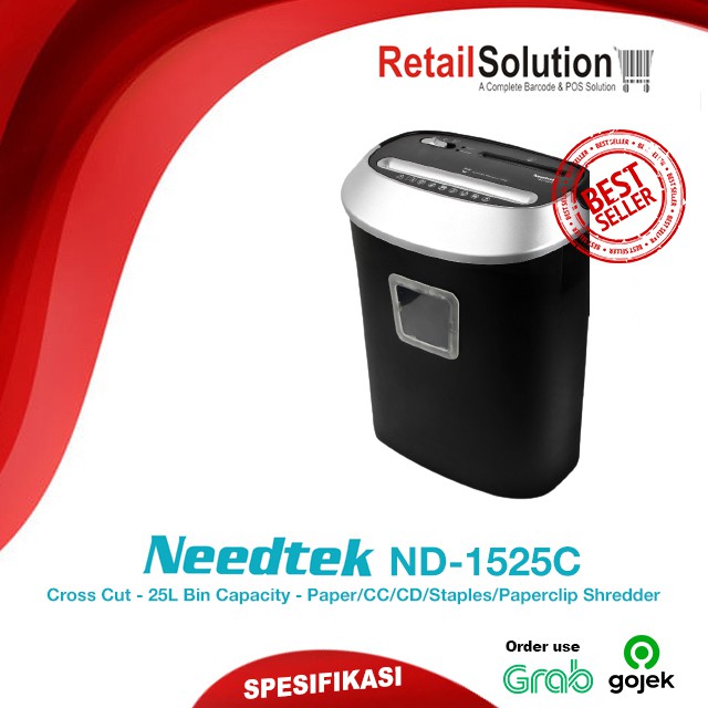 Paper Shredder Penghancur Kertas - Needtek ND-1525C / ND1525C / ND1525